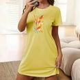 thumbnail image 3 of fatyb Womens Summer Nightgowns Sleepwear Comfy Short Sleeve Nightshirt Casual Sleepdress Loungewear, 3 of 7