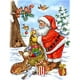 Père Noël Claus Distribuant des Cadeaux Drapeau Toile Maison Taille – image 1 sur 1