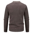 thumbnail image 4 of DHFJKG Men's Knit Jacquard Sweaters Cardigan Buuton Up Deep V-Neck Regular Fit Knitwear Jackets Coat With Pockets Business Work Casual Dress Solid Color Soft Outerwear, 4 of 7