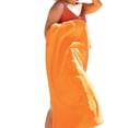 thumbnail image 2 of ELEGANI Jumbo Size Terry Dobby Hem Velour Beach Towel - 36 inch x 72 inch - Orange, 2 of 3