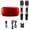 Red AU Plug, variant on Yajisi K8 Wireless Bluetooth Karaoke Machine System with Dual Microphone Set, Home TV Mobile Phone Singing Mixer, 10.24 inches / 26.0 cm, Black EU Plug