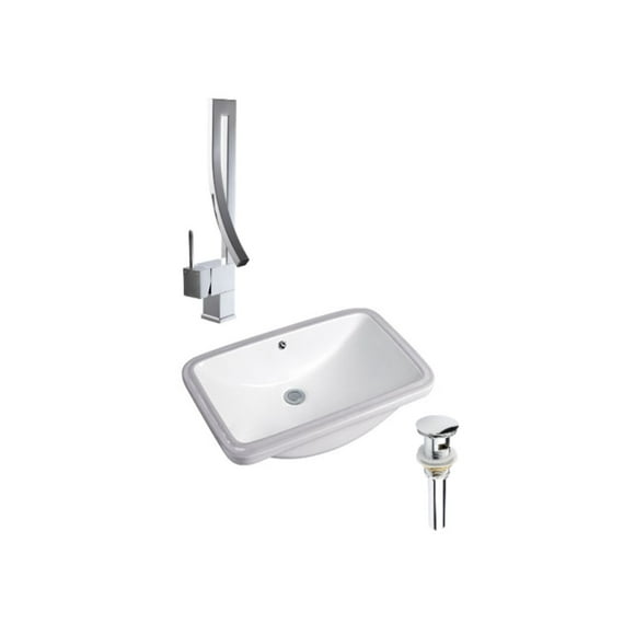 DROP Bath and Kitchen DR091128 Undermount Bathroom Sink Set