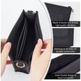 thumbnail image 4 of 2 Sizes Felt Handbag Organizer Insert Felt Purse Insert Organizer Tote Shaper Toiletry Pouch Insert with D Rings Purse Conversion Multiple Compartments Women Clutch Liner Bag in Bag Black, 4 of 9