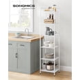 thumbnail image 2 of Estante SONGMICS, 6 niveles, extensible, blanco, 38 x 30 x 157 cm, 2 of 7
