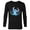 Black, variant on Stitch with Flowers & Butterfly Easter Spring Vibes - Long Sleeve T-Shirt for Men - Customized-White