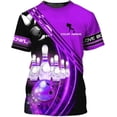 thumbnail image 5 of Personalized Name Bowling Shirts for Women 3D, Bowling Shirts with Name, Custom Bowling Shirts Gift for Bowling Lover (Blue, 2XL), 5 of 9