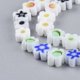 thumbnail image 2 of Handmade Millefiori Glass Bead Strands Flower White 4~7.2x2.6mm Hole: 1mm about 60~69pcs/Strand 16 inch(40cm), 2 of 3