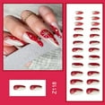 thumbnail image 1 of Snowflake Pattern Decorated Fake Nails Easy to Remove Artificial Nails for Professional Salon Use Jelly Glue, 1 of 1