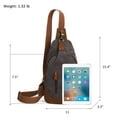 thumbnail image 5 of KL928 Canvas Crossbody Sling Bag Shoulder Backpack Casual Rucksack for Men Women Gift (Dark Gray), 5 of 6