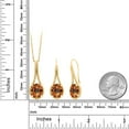 thumbnail image 3 of Gem Stone King 15.00 Ct Ecstasy Mystic Topaz 18K Yellow Gold Plated Silver Pendant and Earrings Jewelry Set With Chain, 3 of 3