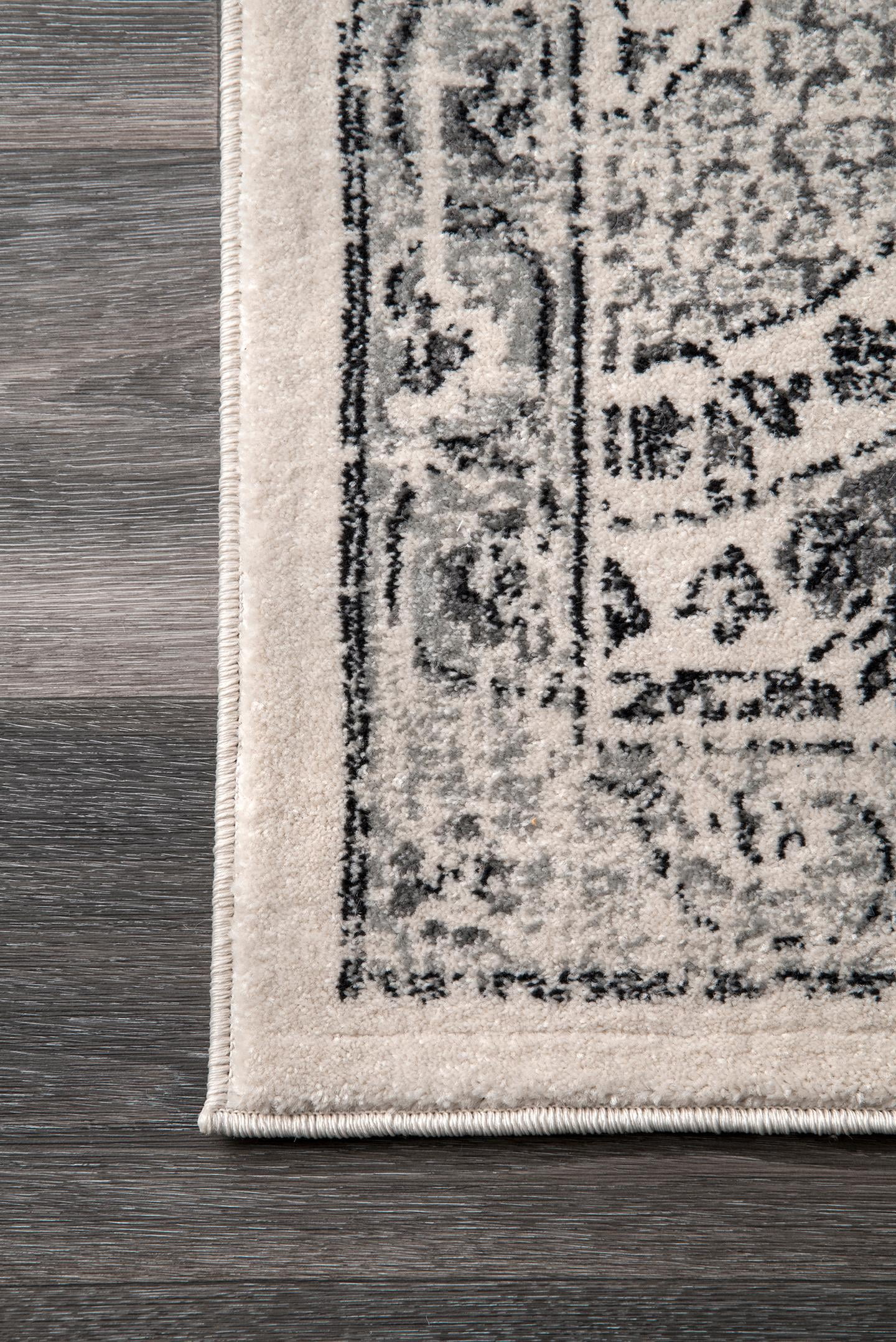 nuLOOM Minta Vintage Runner Rug, 2' 8" x 12', Gray
