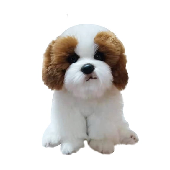Jia Store 9.8in Realistic Pekingese Dog Stuffed Animal Plush Toy, Lifelike Animal Plushies, Simulation Animals Doll