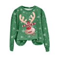 thumbnail image 4 of Futezty Christmas Sweatshirts for Women Novelty Funny Santa Xmas Tree Graphic Pullover Tops Loose Casual Fleece Shirts, 4 of 4