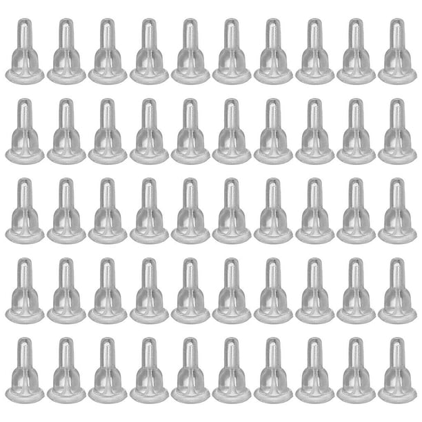 Respaldos de aretes de silicona 50 piezas Respaldos de aretes de Tapones para hallazgos de aretes