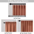 thumbnail image 4 of Rust Sheer Curtains 72 Inch Length for Kids Bedroom Pair Set Rod Pocket Window Panels Linen Semi Sheer Light Reducing Fall Colored Terracotta Curtains for Dining Room Living Sitting Boho Decor 72 Long, 4 of 8