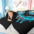 thumbnail image 6 of Homewish Baseball Sport Gamer Bedding Comforter Set,Boys Ball Game Twin Comforter Sets,Blue White Black Bedding Set For Teens,Luxury Bedroom Decor Reversible,2 Pieces, 6 of 8