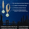 thumbnail image 2 of Gem Stone King 10K Yellow Gold Mercury Mist Mystic Topaz and Lab Grown Diamond Dangle Earrings for Women | 1.19 Cttw | Gemstone November Birthstone | Round 5MM, 2 of 6
