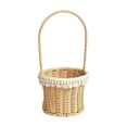 thumbnail image 2 of EQWLJWE Storage Totes,Storage Bag Organizer,Plastic Rattan Woven Basket with Tassel Cut Decorative Storage Basket with Handle for Home Organization and Flower Arrangement, 2 of 6
