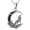 Wolf, variant on 925 Sterling Silver Gothic Jewelry Black Crescent Moon Black Onyx Pendant Necklace for Women Rose Goth Jewelry Gifts