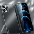 thumbnail image 5 of Compatible with iPhone 14 Pro Max Glossy Case Metal Brushed Back Soft Silicone Edge Lens Protection Slim Protection Shockproof Cover for Women Girls Black, 5 of 5