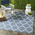 thumbnail image 2 of SAFAVIEH Courtyard Linnet Geometric Indoor/Outdoor Area Rug, Blue/Beige, 9' x 12', 2 of 10
