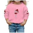 thumbnail image 1 of Chandail à Capuchon et Chandails en Molleton pour Filles - Automne Hiver Imprimé de Noël Col Rond Manches Longues Chandail en Molleton Décontracté pour Filles, 1 of 4