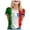 Dark Blue, variant on Womens Summer Tops Italian Printed Short Sleeve O Neck T Shirt Top Fashoin Casual Oversized Tshirts for Women Green XXXXXL