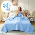 thumbnail image 5 of Cotton Blanket for Bed - Cooling Breathable and Lightweight, Soft Cozy Textured Herringbone Woven Summer Blanket for Home Decor, 5 of 5