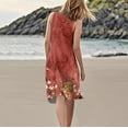 thumbnail image 5 of SAATLERI Sundresses for Women 2025 Loose Casual Sleeveless Women's Casual Dresses Floral Round Neck Holiday Beach Tank Dress with Pocket, 5 of 5
