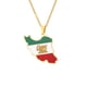 thumbnail image 2 of Iran Map Flag Pendant Necklace Jewellery Card Geometric Hip Hop Couple Necklace Unisex Sweater Chain For Women Men Gift, 2 of 3