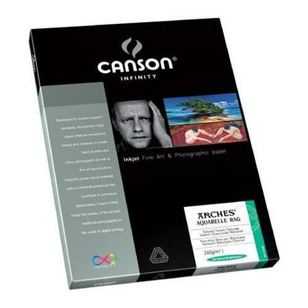 Inkpress Rag Warm Tone Inkjet - Aquarelle Rag, Textured Pure White, Watercolor Matte Inkjet Paper, 240gsm, 11x17