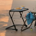 thumbnail image 2 of Table à manger pliante ajustable Homy Casa avec porte-gobelet, design compact, 2 of 11