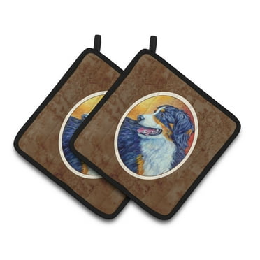 Caroline's Treasures Australian Shepherd Pair of Pot Holders