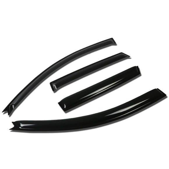 DNA Motoring WVS-122 4pcs Window Deflector Rain Guard (Dark Smoke)