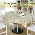 thumbnail image 3 of Unique Bargains Vinyl House Tablecloth Round 71' Dia God Sunflower Pattern Waterproof, 3 of 8