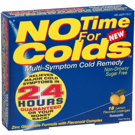 NO Time For Colds Lozenges Lemon 18 Each