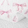 thumbnail image 5 of Erosebridal Pink Kawaii Bowknot Twin Quilt Set For Bows Lovers,Kawaii Bowknots Bow Tie Twin Coverlet Set,2-Piece, 5 of 7