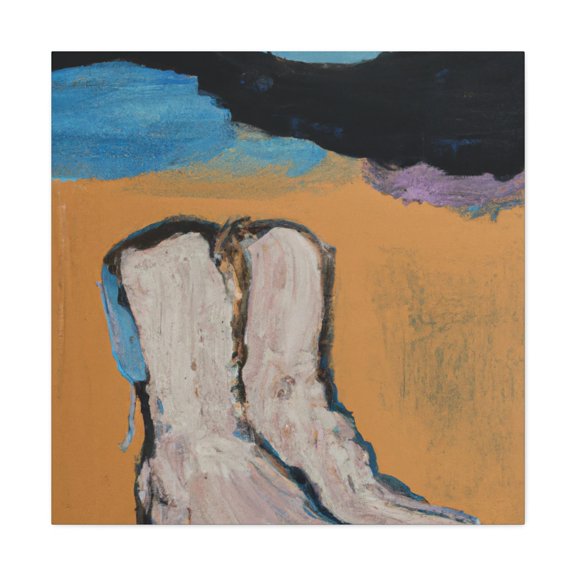 Boots in Abstract Expressionism. - Canvas