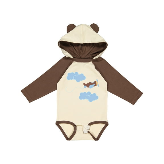 Inktastic Boys Airplane Pilot Boys Long Sleeve Baby Bodysuit