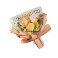 thumbnail image 1 of Flores de punto hechas a mano Flores artificiales Decoración de primavera Ramo de flores de ganchillo Amarillo, 1 of 9
