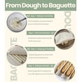 thumbnail image 6 of XL Bakers Couche 39x25" Linen & Cotton French Baguette Bread Proofing Cloth and 10in Reusable Bowl Cover Set$$Home Decor, Kitchen, & Other, 6 of 8