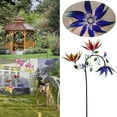thumbnail image 4 of Large Colorful Flower Wind Spinner, Summer Beautiful Spinning Flowers Wind Spinner Decor, Outdoor Multi Colored Flowers Wind Spinner Garden Metal Stake Decoration (2pc), 4 of 10