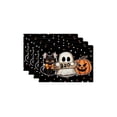 thumbnail image 3 of Halloween Placemats, Halloween Table Decorations, Black Cat Halloween Decor, Halloween Ghost Decor, Heat-Resistant Non-Slip Washable Linen Dining Table Placemats 16X12 Inch for, 3 of 7