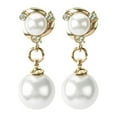 thumbnail image 2 of YYKihy Cultured Pearl Earrings And Ear Clips For Women Silver Dangle Earring With Zirconia, 2 of 2