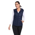 thumbnail image 2 of MoFiz US Women's Fleece Lined Puffer Hooded Vest Insulated Puffer Hybrid Full Zip Down Jacket, 2 of 7