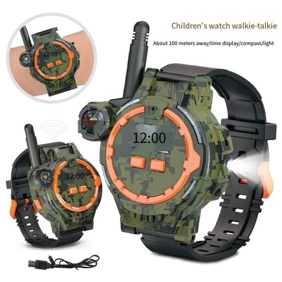 Rechargeable Walkie Talkies for Kids, Two-Way Radio Walky Talky with Flashlight Children Long Range, 2 Pack Interphone Toy for Kids Age 6-12 Outdoor Game for Kid Ages 4-8