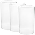 thumbnail image 4 of 3pcs Windproof Clear Glass Cylinder Candleholders Open Ended Candle Tube Shades, 4 of 6
