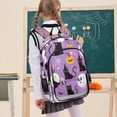 thumbnail image 7 of FORMRS Unisex School Backpack 17" Student Travel Bag with Laptop Compartment, Purple Halloween Pattern, 7 of 7