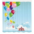 thumbnail image 2 of Ambesonne Circus Shower Curtain, Carnival Tent Balloons, 69"Wx70"L, Multicolor, 2 of 4
