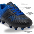 thumbnail image 2 of Vizari Liga Firm Ground Soccer Cleats for Kids – Durable, Lightweight, and Comfortable Soccer Shoes for Boys and Girls,Blue,11, 2 of 8